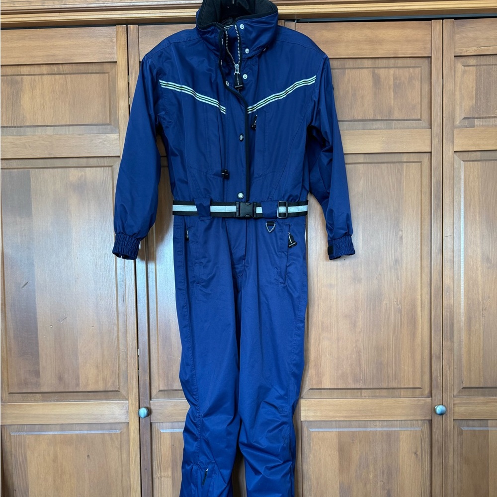One piece women’s ski suit.